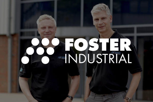 The current directors of welding supplier Foster Industrial pictured in front of their office in Shepshed, where we managed their sales recruitment with an overlay of the logo.